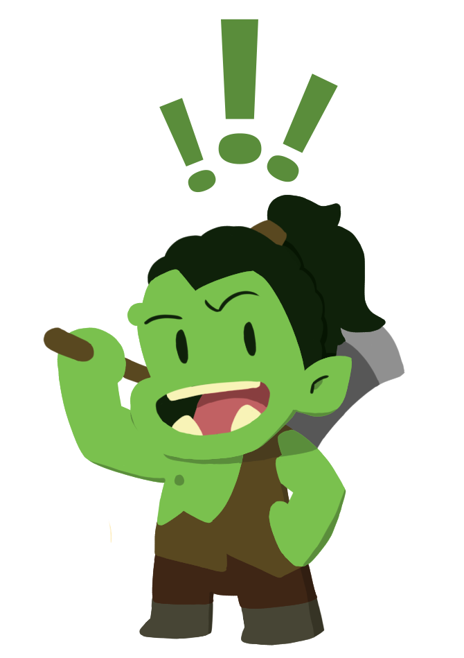 Orc com expressão de Dever cumprido
